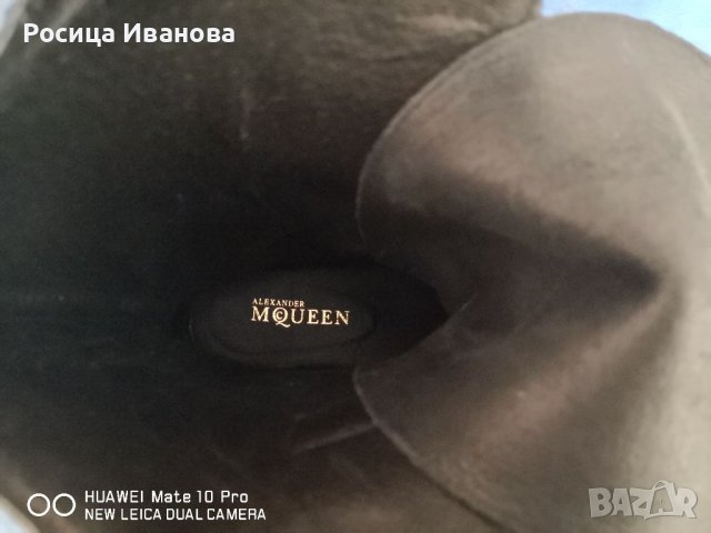 Alexander McQueen, черни кубинки естествена кожа , снимка 14 - Дамски ботуши - 39312133