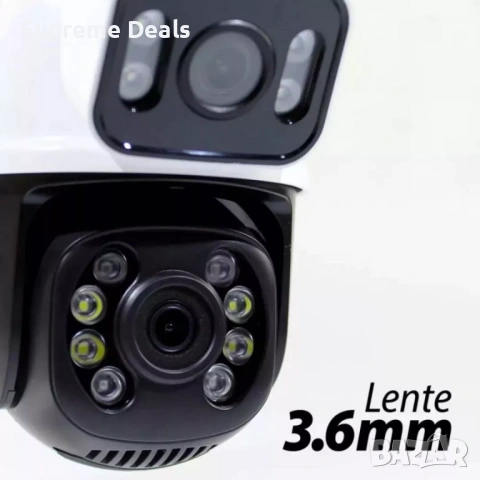 A28 6MP WiFi IP камера с двоен обектив и нощно виждане, PTZ контрол , снимка 5 - IP камери - 54161030