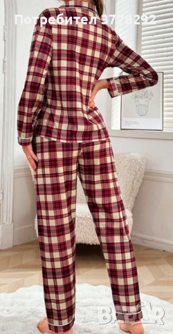 Дамска пижама, Нова, р-р L - 40-42, 25 лв ГО - до 110 см Дължина горна част - 66 см Панталон-108см, , снимка 3 - Нощници - 51997205