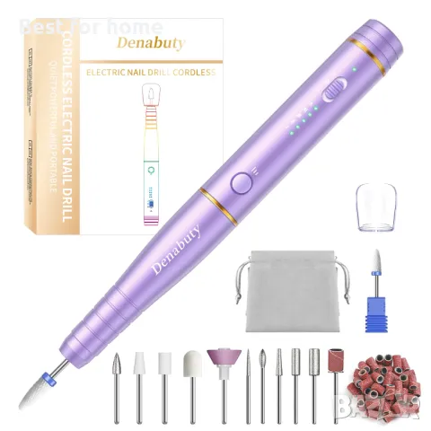 Безжична електрическа пила за нокти - комплект 12 в 1 Denabuty
