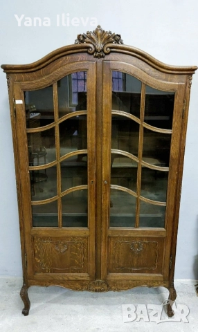 Библиотека / витрина – стил Луи XV, внос от Белгия, снимка 2 - Секции и витрини - 51680710