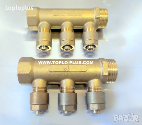 Месингови колектори 1" с адаптор ф16/2, снимка 4 - Радиатори - 37220862