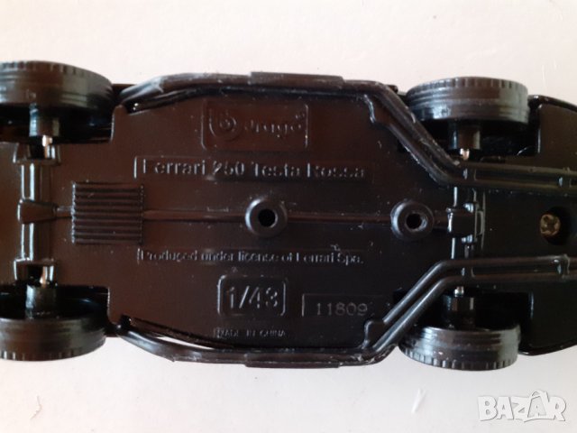 Желязна количка Burago Ferrari 250 Testa Rosse, снимка 9 - Колекции - 37599290