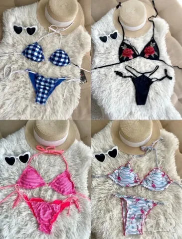 Дамски бански Chanel Victoria Secret Gucci комплект бикини и едно парче , снимка 2 - Бански костюми - 41379041