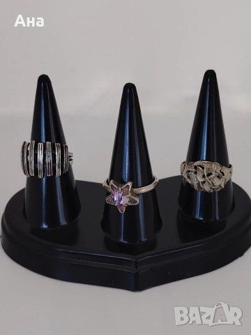 Маркирани сребърни пръстени  Цената е за брой, снимка 4 - Пръстени - 53022353