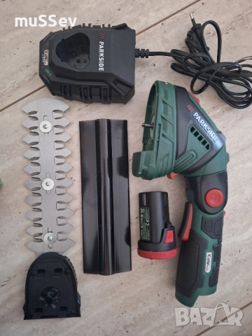 Акумулаторен храсторез на Парксайд 12В Parkside PCSA 12V , снимка 2 - Градинска техника - 51800738