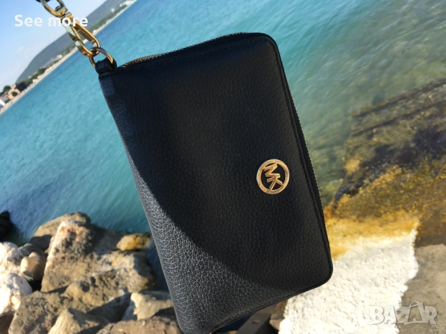 Дамски портфейл от естествена кожа  Michael Kors, снимка 11 - Портфейли, портмонета - 52073526