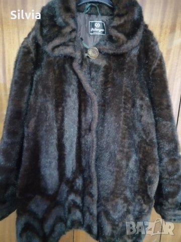 Палто кафяво изкуствено голям размер - 30лв., снимка 2 - Палта, манта - 30545312