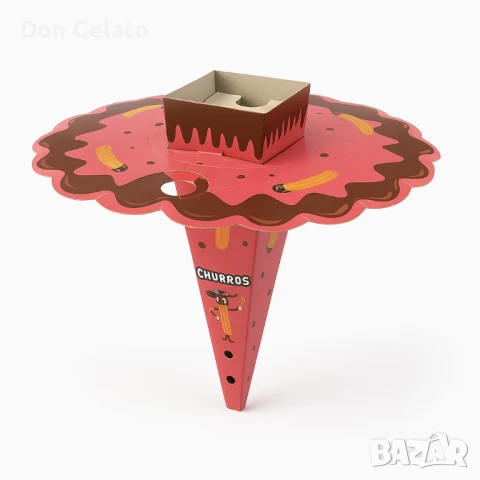 Кутия за чурос Сомбреро с място за сос