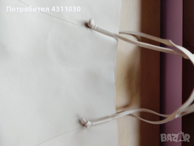 Дамска бежова чанта торба Mango, снимка 4 - Чанти - 53797934