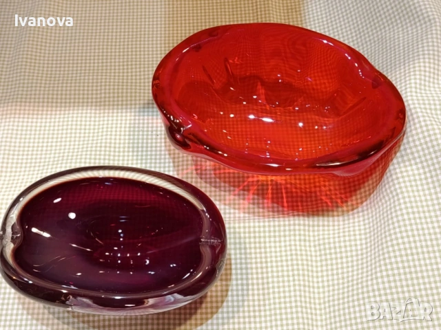 Уникални пепелници от цветно стъкло, снимка 3 - Други ценни предмети - 53331569