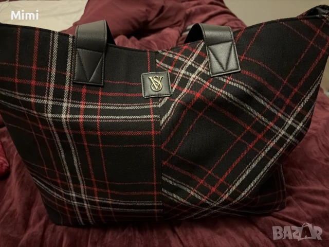 Victoria's Secret оригинална голяма червена/ черна чанта, снимка 5 - Чанти - 53060287