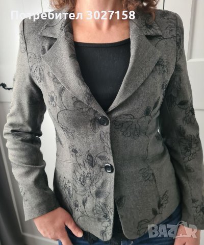 Дамско сиво сако номер 46, произведено в България, снимка 1