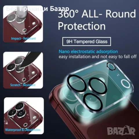 Нов IMBZBK iPhone 18 Pro Privacy протектор 24° 3+3 броя с монтажна рамка Айфон защита, снимка 5 - Фолия, протектори - 56194973