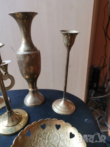 Месингови свещници , снимка 4 - Декорация за дома - 34556720