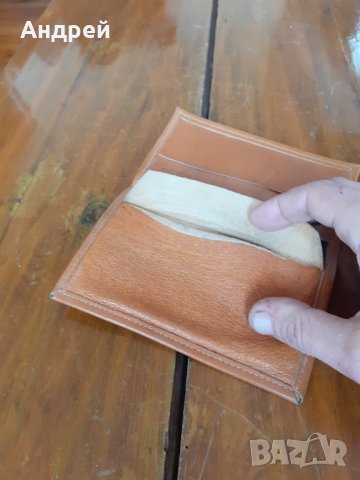 Стар кожен портфейл,портмоне #5, снимка 4 - Антикварни и старинни предмети - 31228196