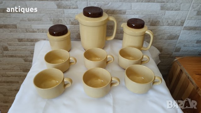 Чисто нов керамичен сервиз за сок, чай, и др. - СОЦ производство - 9 части, снимка 2 - Сервизи - 34146172