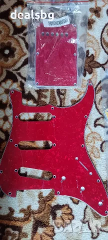 жълта и червена перла SSS пикгард за fender, squire, снимка 3 - Китари - 39008384