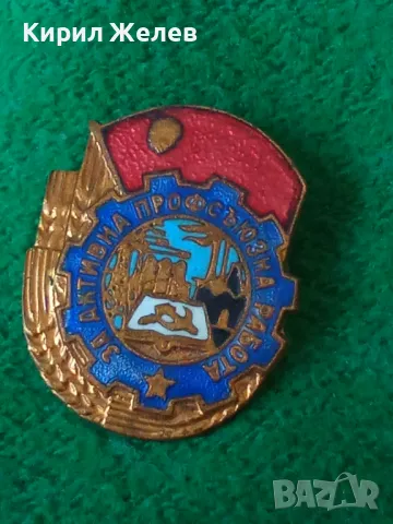 За АКТИВНА ПРОФСЪЮЗНА РАБОТА Стара РЯДКА СОЦ НРБ СИНДИКАЛНА ЕМАЙЛИРАНА БРОНЗОВА ЗНАЧКА 33505, снимка 9 - Колекции - 38970144
