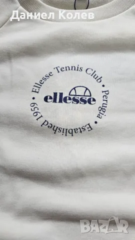 Мъжка бяла елегантна блуза Ellesse в размер М, снимка 2 - Блузи - 49127531