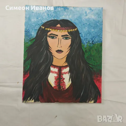 Интересна стара картина на платно SG2010