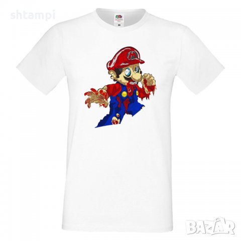 Мъжка тениска Mario Zombie 4 Игра,Изненада,Подарък,Празник,Повод, снимка 5 - Тениски - 37237685