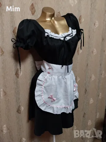 S/M Черна рокля с бяла престилка / камериерка /, снимка 6 - Рокли - 49913430