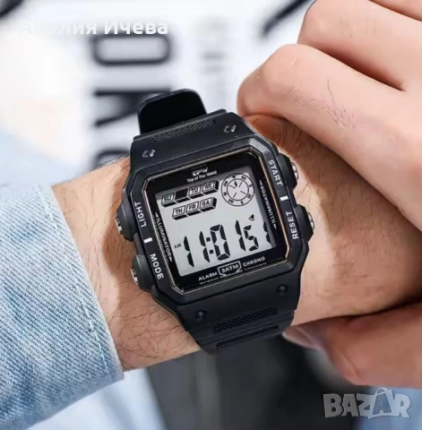 Дигитален спортен мъжки часовник водоустойчив до 50м , снимка 3 - Мъжки - 50990924