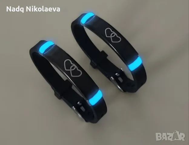 Комплект от 2 броя Светещи Гривни за двойки , снимка 2 - Гривни - 56250988