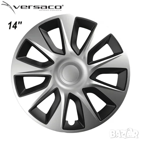 Тасове за джанти 14'' Versaco Stratos сребрист/черен, снимка 2 - Аксесоари и консумативи - 55861809