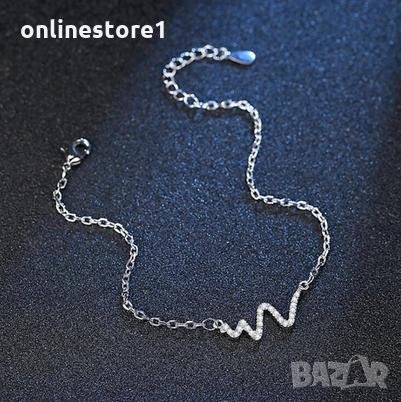 Сребърна гривна - Светкавица 925 печат сребро GR112, снимка 3 - Гривни - 29971379