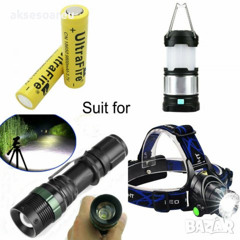 2 бр. 3.7V 18650 9800 mAh литиево-йонна акумулаторна батерия за LED фенерче челник лазер електронни , снимка 8 - Батерии, зарядни - 38251304