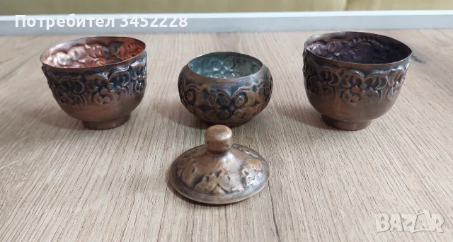 Чашки медни за ценители , снимка 5 - Антикварни и старинни предмети - 55778072