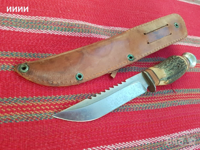 Немски нож с трион , снимка 2 - Антикварни и старинни предмети - 54313613