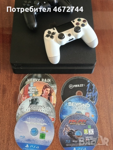PS4 slim с два джойстика 