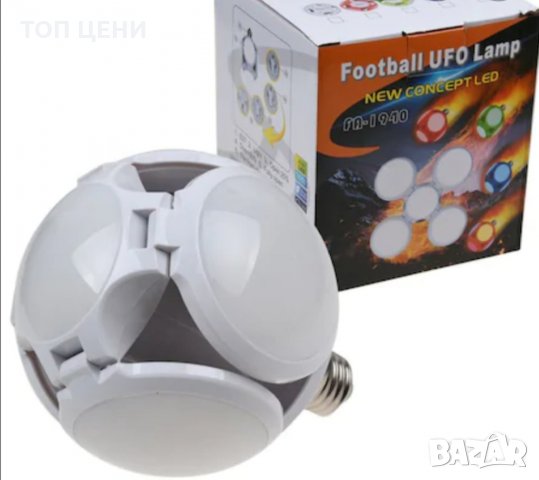 Сгъваема LED лампа с форма на топка 40W, снимка 3 - Лампи за таван - 30850684