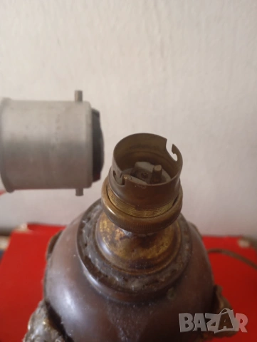 Стара настолна лампа, снимка 4 - Настолни лампи - 54154365