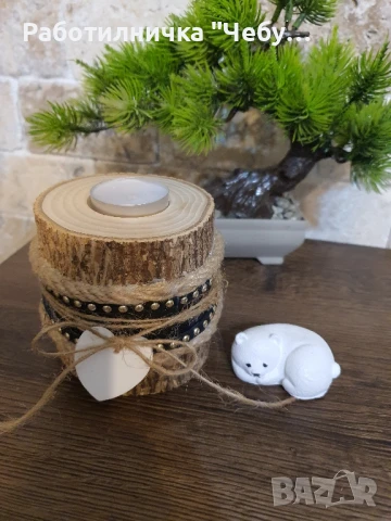 Дървени свещници, снимка 8 - Декорация за дома - 50750345