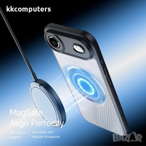 Силиконов твърд кейс Dux Ducis AIMO с Magsafe, За iPhone 17 Air (6.9), Черен и Протектор, снимка 4 - Калъфи, кейсове - 52062418