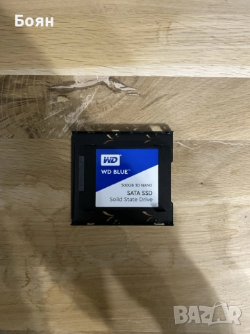 WD Blue 500GB 3D NAND SATA SSD – 99% Health + Монтажна рамка