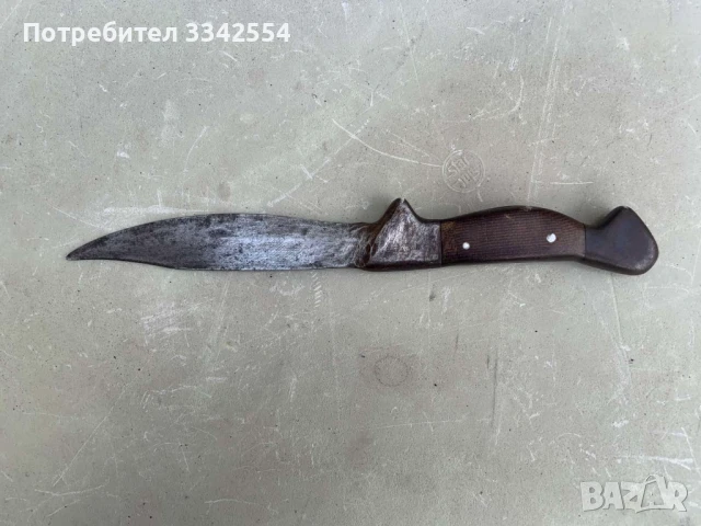 НОЖ СТАР КОВАНО ЖЕЛЯЗО ИНСТРУМЕНТ ОТ ЦЯЛ КЪС МЕТАЛ, снимка 7 - Други ценни предмети - 50747287