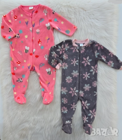 Поларени ромпъри Next и PL Baby 6-9 месеца, снимка 5 - Бебешки гащеризони - 51817259