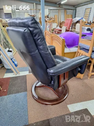 Кожено релакс кресло внос от Холандия , снимка 2 - Дивани и мека мебел - 48942019