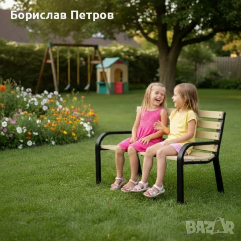 Детска пейка - здрава конструкция и модерен дизайн, снимка 2 - Градински мебели, декорация  - 55974365