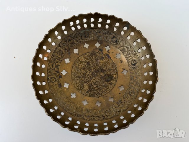 Стара гравирана чиния. №2427, снимка 3 - Колекции - 36936016