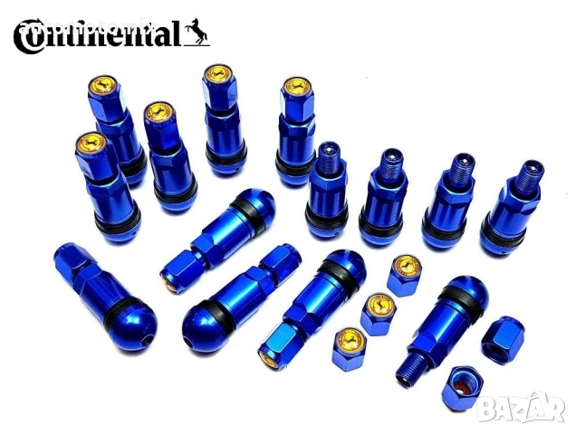 Метални вентили за алуминиеви джанти Continental,Тъмно сиви, Сребристи,Червени,Сини,Жълти - 891344, снимка 5 - Аксесоари и консумативи - 42733327