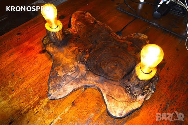 Страхотни дизайнерски лампи от орехово дърво , снимка 4 - Лампи за таван - 51404958