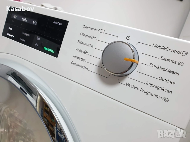 Miele 1600rpm Wi-Fi TwinDos Подсветка Пералня Миеле 12м Гаранция, снимка 3 - Перални - 54153188