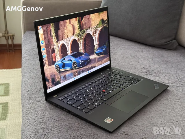 14'FHD+IPS Ryzen 7 Pro-7840u Lenovo Thinkpad T14s Gen4 32GB LPDDR5x 512GB SSD Гаранция 12 Месеца, снимка 4 - Лаптопи за работа - 56140181