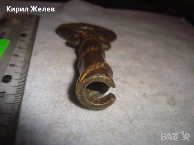 ГОРНА ЧАСТ от Стар КАПИТАНСКИ БРОНЗОВ ТИРБУШОН КОТВА БЪЛГАРИЯ СБХ Ръчна АРТ ИЗРАБОТКА СУВЕНИР 30941, снимка 5 - Антикварни и старинни предмети - 38127081